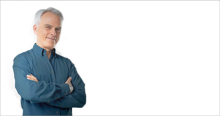 Older man smiling